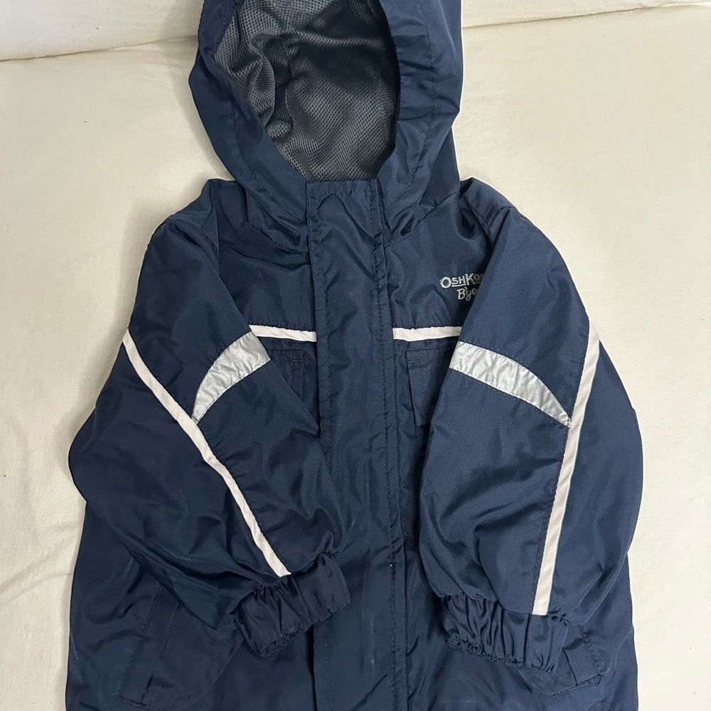 OshKosh B'gosh Kids Blue wind breaker with Reflective Stripes